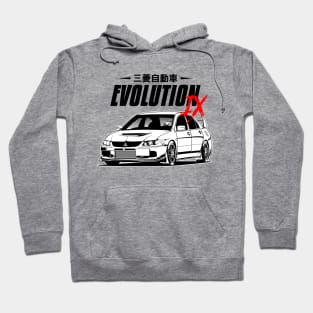 Lancer Evolution IX (white print) Hoodie